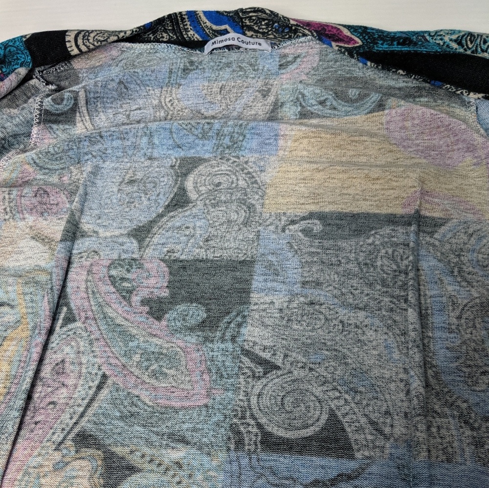 Mimosa Couture Printed Patchwork Open Duster S - image 7